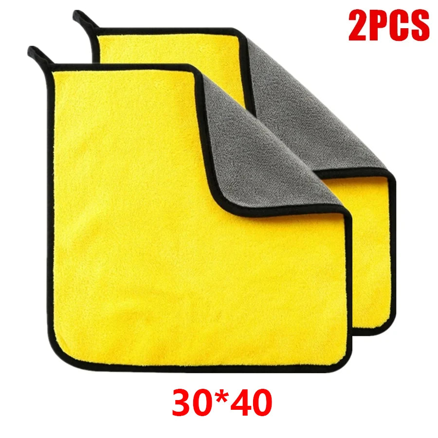 Microfiber Car Cleaning Towels – 1/2/6pcs, Detailing & Drying Cloths