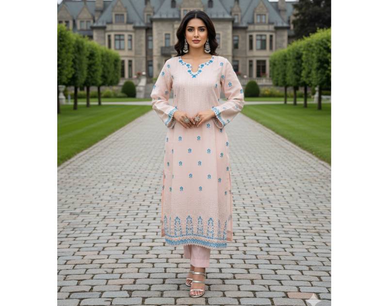 Pure Cotton Embroidery Work Aganur 1-Piece Dress. Factory Price - Save $25