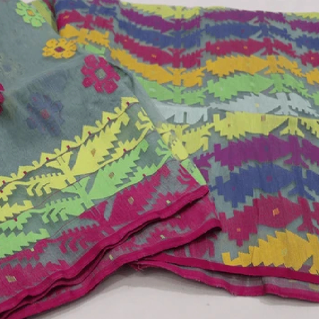 Multicolor Jamdani Saree