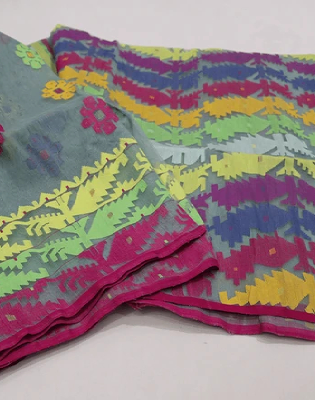Multicolor Jamdani Saree