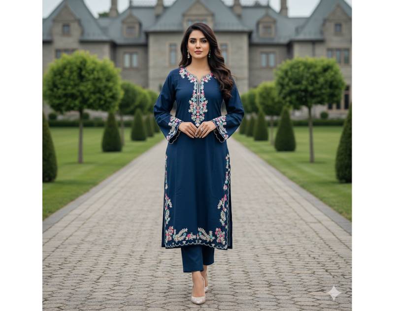 Pure Cotton Embroidery Work Aganur 1-Piece Dress. Factory Price - Save $25