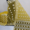 Yellow-White Jamdani Saree