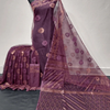 Maroon-Golden Jandani Saree