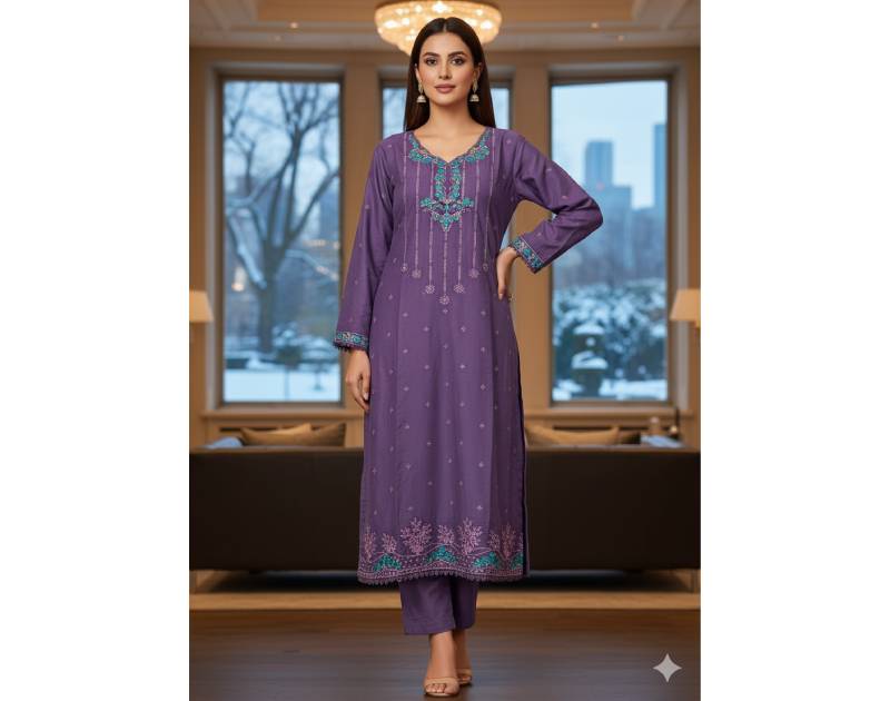 Pure Cotton Embroidery Work Aganur 1-Piece Dress. Factory Price - Save $26