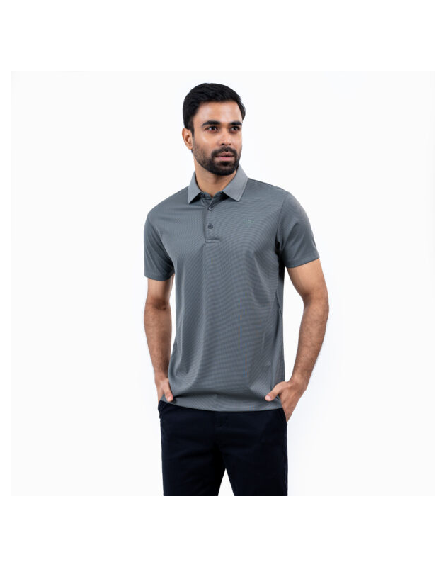 Richman Dark Ash Color Half Sleeve Polo Shirt