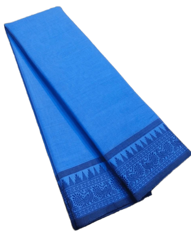 Blue Tangail Saree