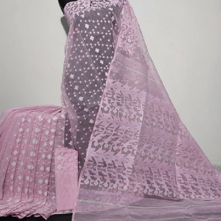 Baby Pink Jamdani Saree