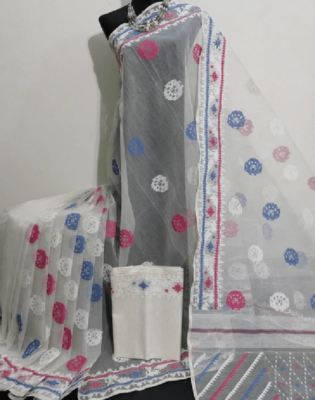 Multicolor Jamdani Saree