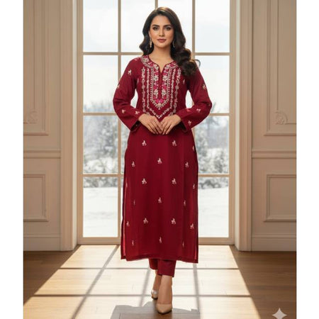 Pure Cotton Embroidery Work Aganur 1-Piece Dress. Factory Price - Save $26