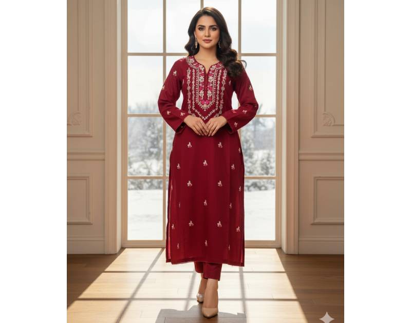 Pure Cotton Embroidery Work Aganur 1-Piece Dress. Factory Price - Save $26