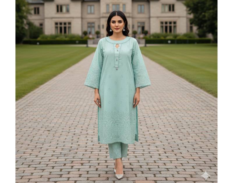 Pure Cotton Embroidery Work Aganur 1-Piece Dress. Factory Price - Save $25