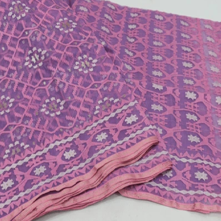 Magenta Jamdani Saree