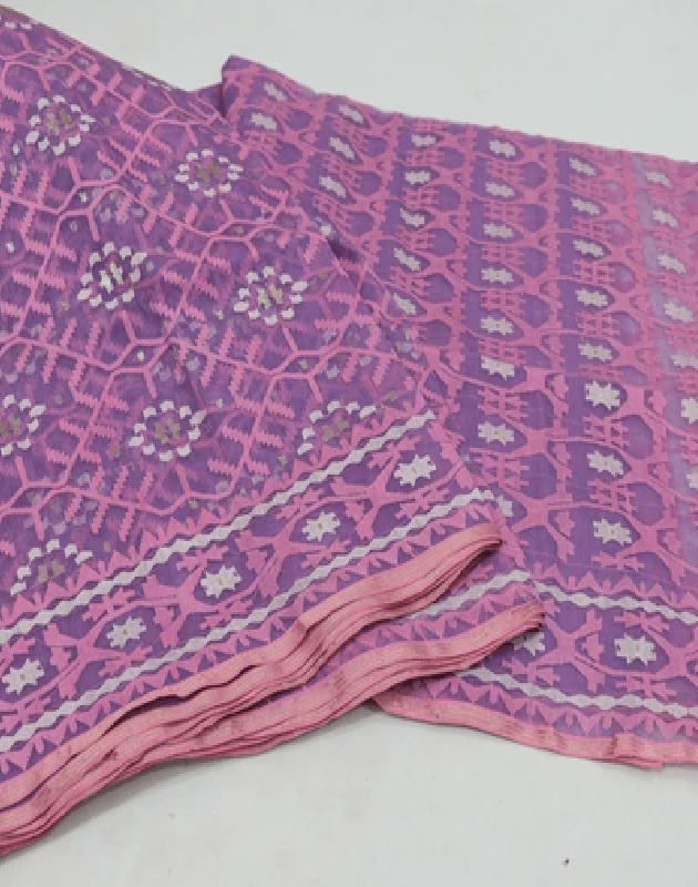 Magenta Jamdani Saree