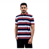 Richman Maroon Color Stripe Half Sleeve Polo Shirt