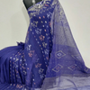 Indigo Jamdani Saree
