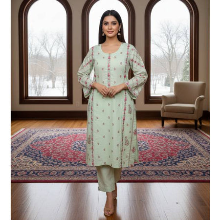 Pure Cotton Embroidery Work Aganur 1-Piece Dress. Factory Price - Save $25