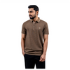 Richman Dark Khaki Color Solid Half Sleeve Polo Shirt