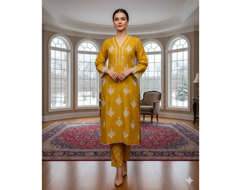 Pure Cotton Embroidery Work Aganur 1-Piece Dress. Factory Price - Save $27