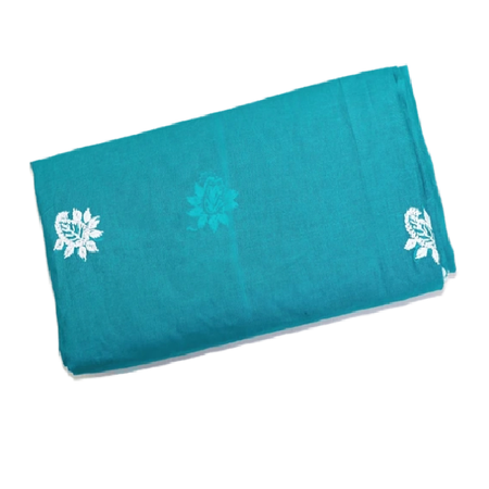 Blue-Green Tangail Saree