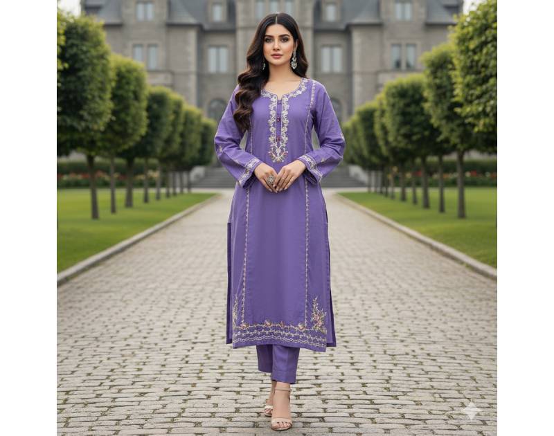 Pure Cotton Embroidery Work Aganur 1-Piece Dress. Factory Price - Save $26