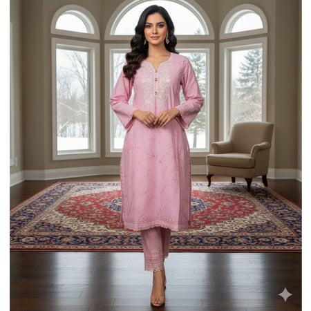 Pure Cotton Embroidery Work Aganur 1-Piece Dress. Factory Price - Save $25