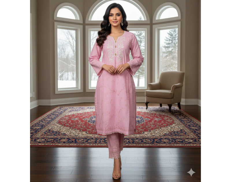 Pure Cotton Embroidery Work Aganur 1-Piece Dress. Factory Price - Save $25