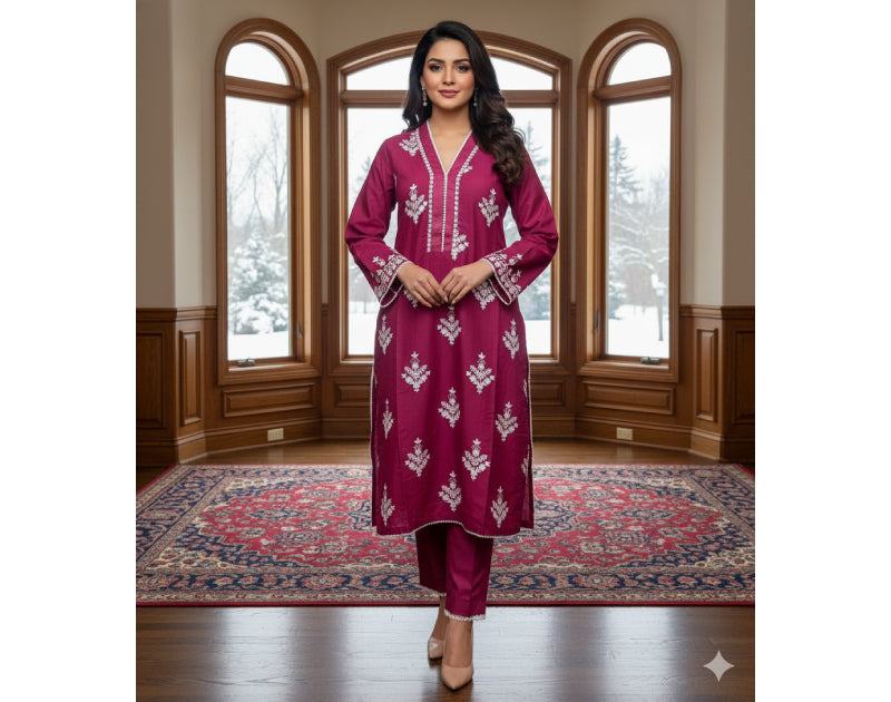 Pure Cotton Embroidery Work Aganur 1-Piece Dress. Factory Price - Save $26