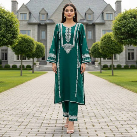 Pure Cotton Embroidery Work Aganur 1-Piece Dress. Factory Price - Save $25