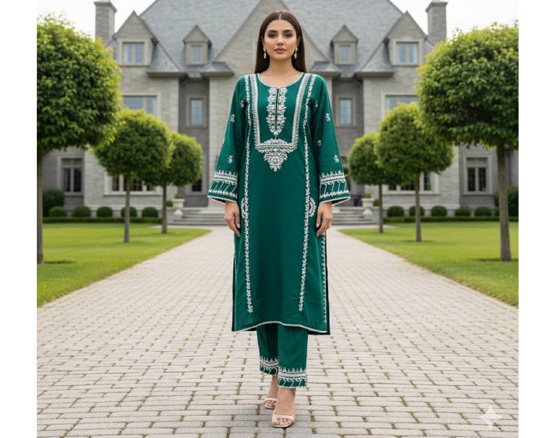 Pure Cotton Embroidery Work Aganur 1-Piece Dress. Factory Price - Save $25