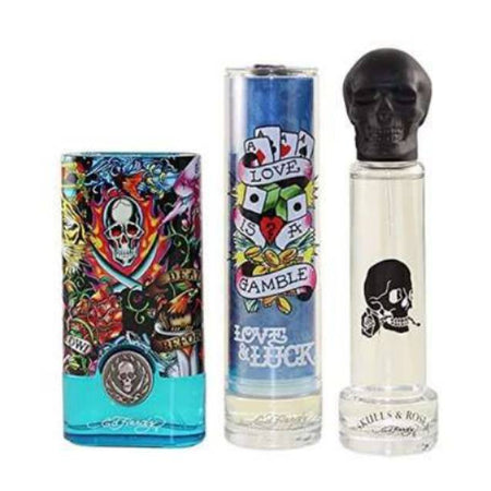 Ed Hardy Love and Luck 3 Piece Gift Set Eau De Toilette