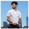 Richman White Color Stripe Half Sleeve Polo Shirt