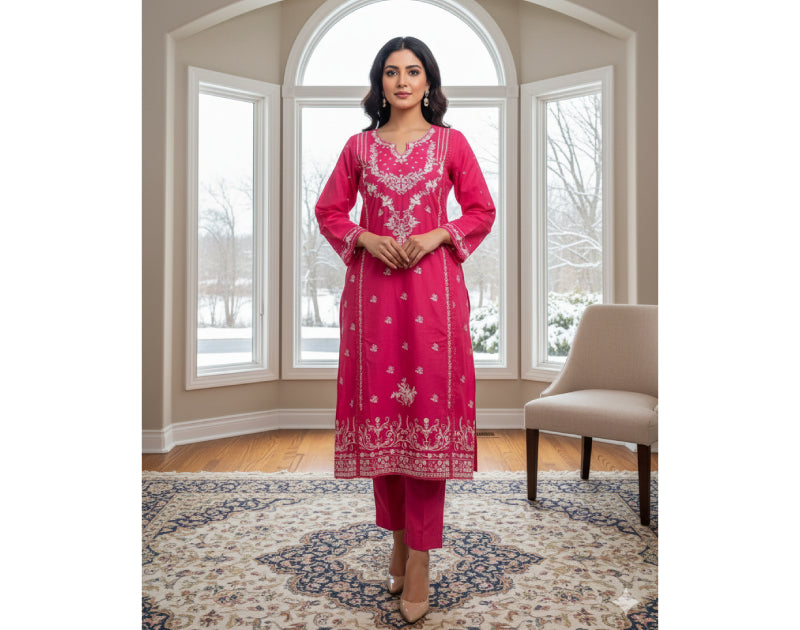 Pure Cotton Embroidery Work Aganur 1-Piece Dress. Factory Price - Save $27
