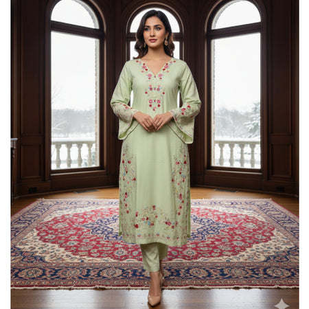 Pure Cotton Embroidery Work Aganur 1-Piece Dress. Factory Price - Save $25