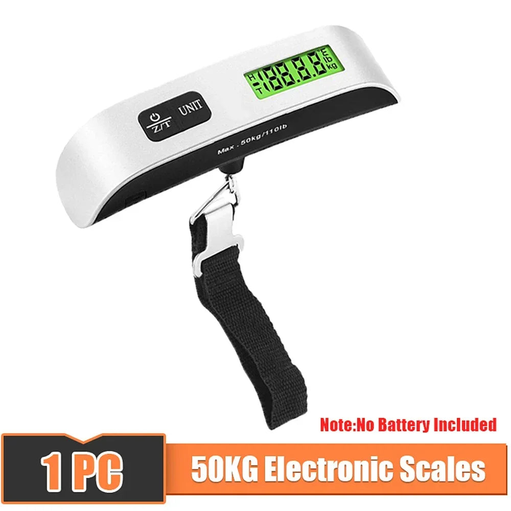 Portable Digital Luggage Scale – 50kg/10g Hanging Travel Weight