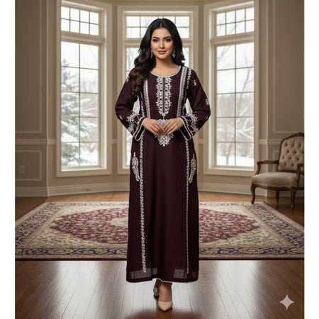 Pure Cotton Embroidery Work Aganur 1-Piece Dress. Factory Price - Save $25