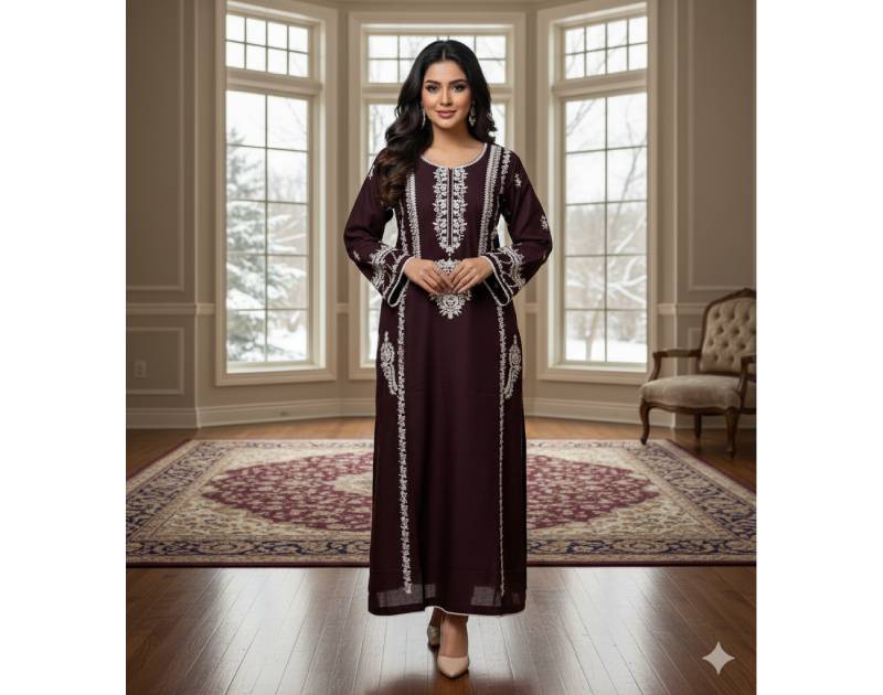 Pure Cotton Embroidery Work Aganur 1-Piece Dress. Factory Price - Save $25