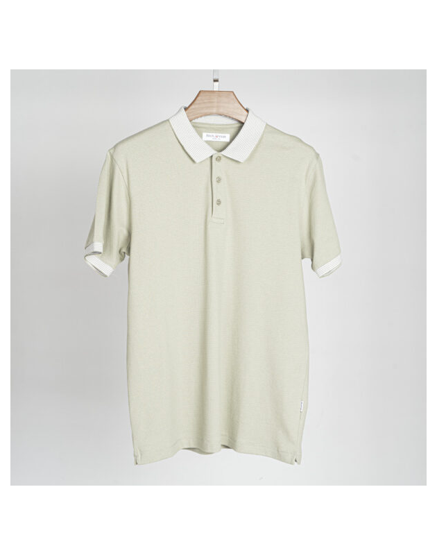 Richman Lite Olive Color Solid Half Sleeve Polo Shirt