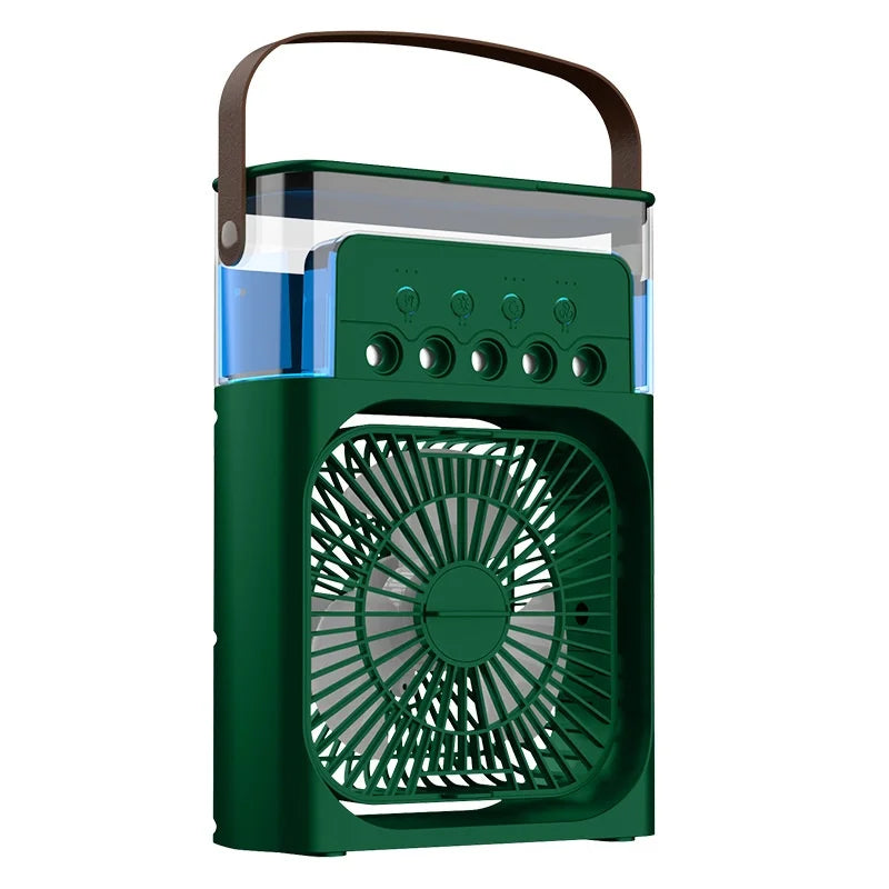 Portable 3-in-1 Air Cooler Fan – Spray Humidifier, LED Night Light, Timer