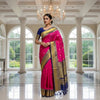 Gadwal Saree – Katan Silk Material Dark Carnation Pink. Factory Price - Save $44