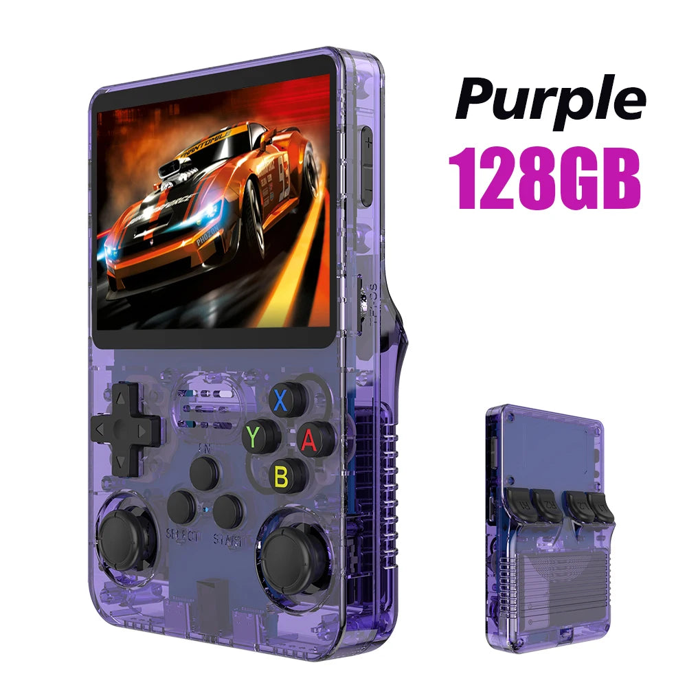 R36S Retro Handheld Game Console – 128GB, 3.5'' IPS Screen, Portable Player
