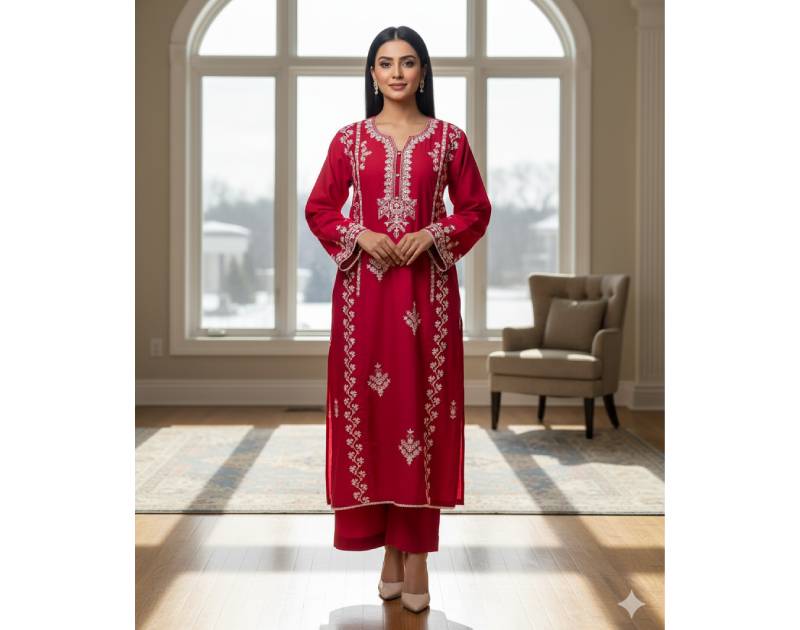 Pure Cotton Embroidery Work Aganur 1-Piece Dress. Factory Price - Save $26