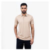 Richman Cream Color Solid Half Sleeve Polo Shirt