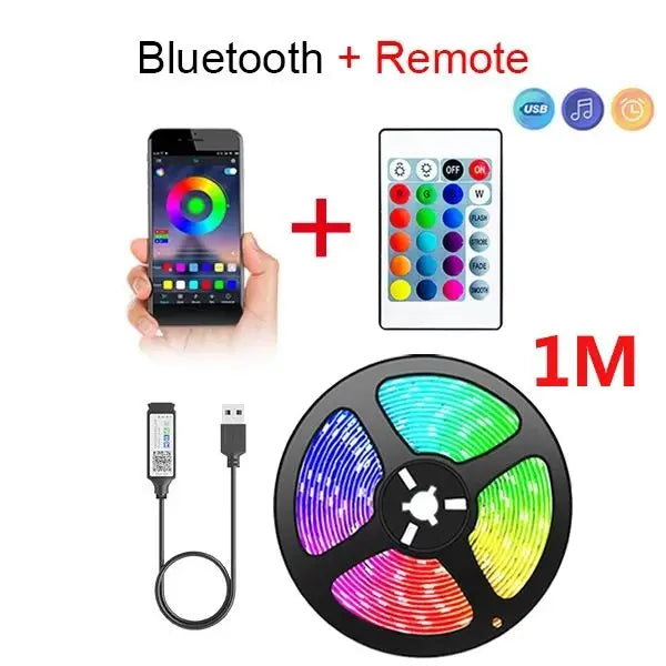 Bluetooth Smart LED Strip Lights – APP & Remote Control, TV Backlight, Home Decor