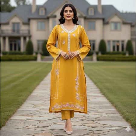 Pure Cotton Embroidery Work Aganur 1-Piece Dress. Factory Price - Save $26