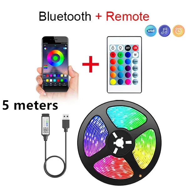 Bluetooth Smart LED Strip Lights – APP & Remote Control, TV Backlight, Home Decor