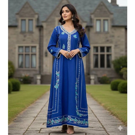 Pure Cotton Embroidery Work Aganur 1-Piece Dress. Factory Price - Save $26