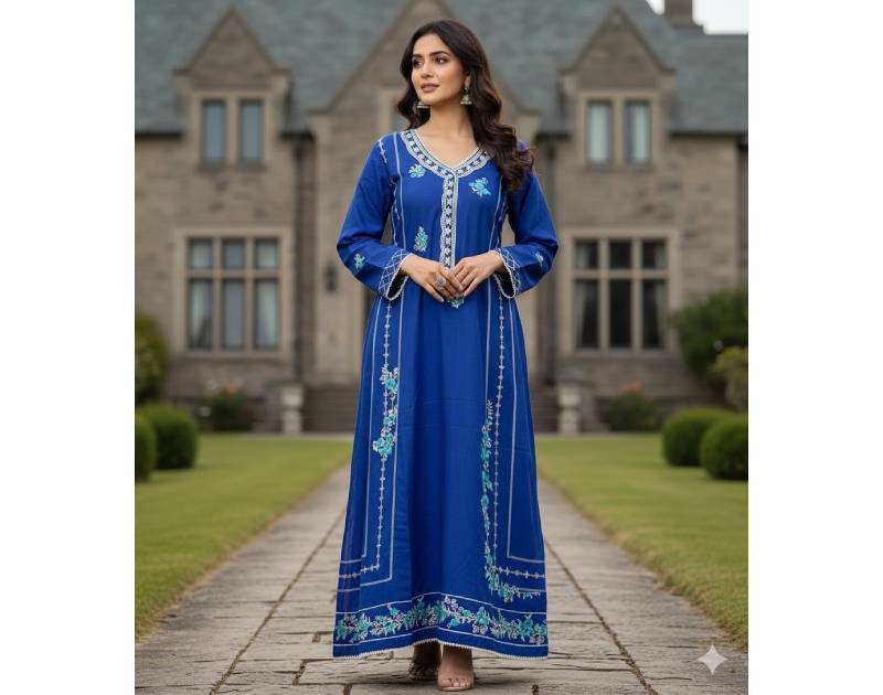 Pure Cotton Embroidery Work Aganur 1-Piece Dress. Factory Price - Save $26