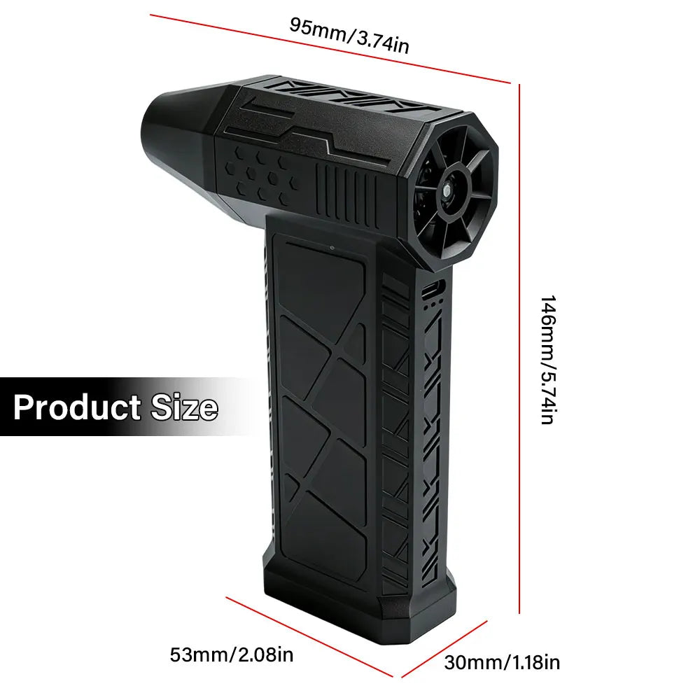 Mini Turbo Jet Fan Electric Air Duster with 3 Gear Adjustable 130000RPM Wind Speed 52m/s Car Computer Cleaning Blower Tool New