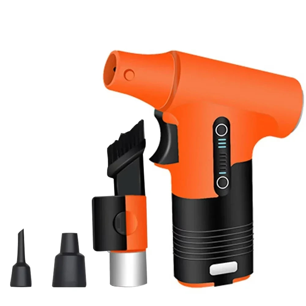 Mini Turbo Jet Fan Electric Air Duster with 3 Gear Adjustable 130000RPM Wind Speed 52m/s Car Computer Cleaning Blower Tool New