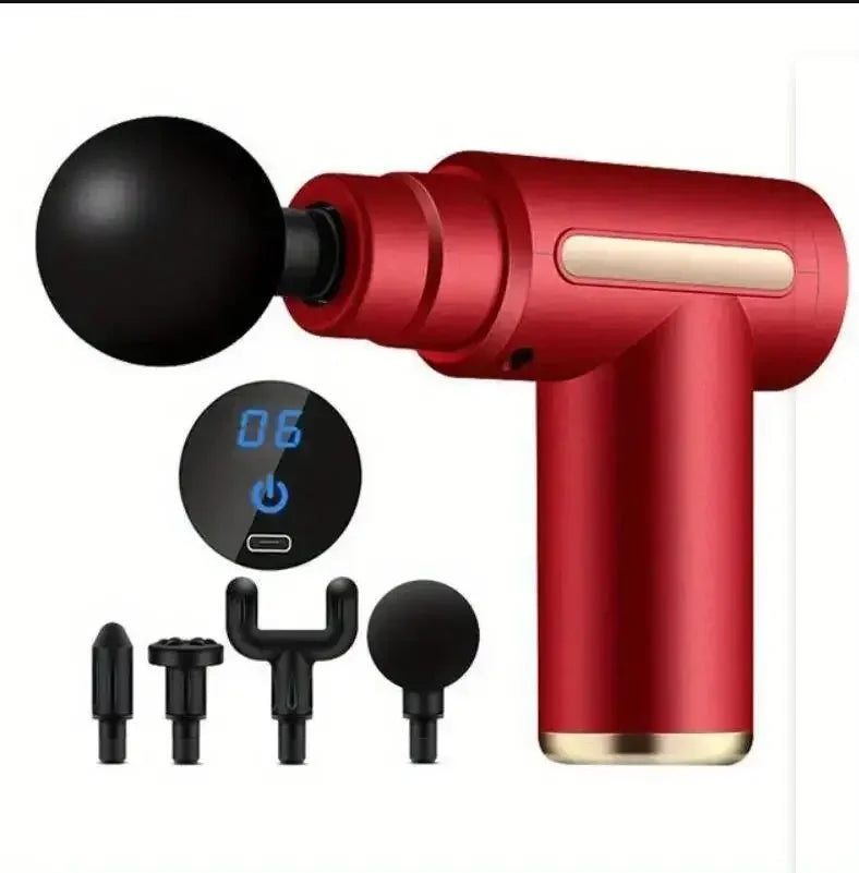 USB Rechargeable Portable Fascia Gun 6-Speed Handheld Slapping Massager for Body Back Neck Legs - Massage Relaxation Tool